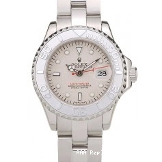 Aaa replica watch Beige Master Yacht Bezel Silver Dial Rolex 0610